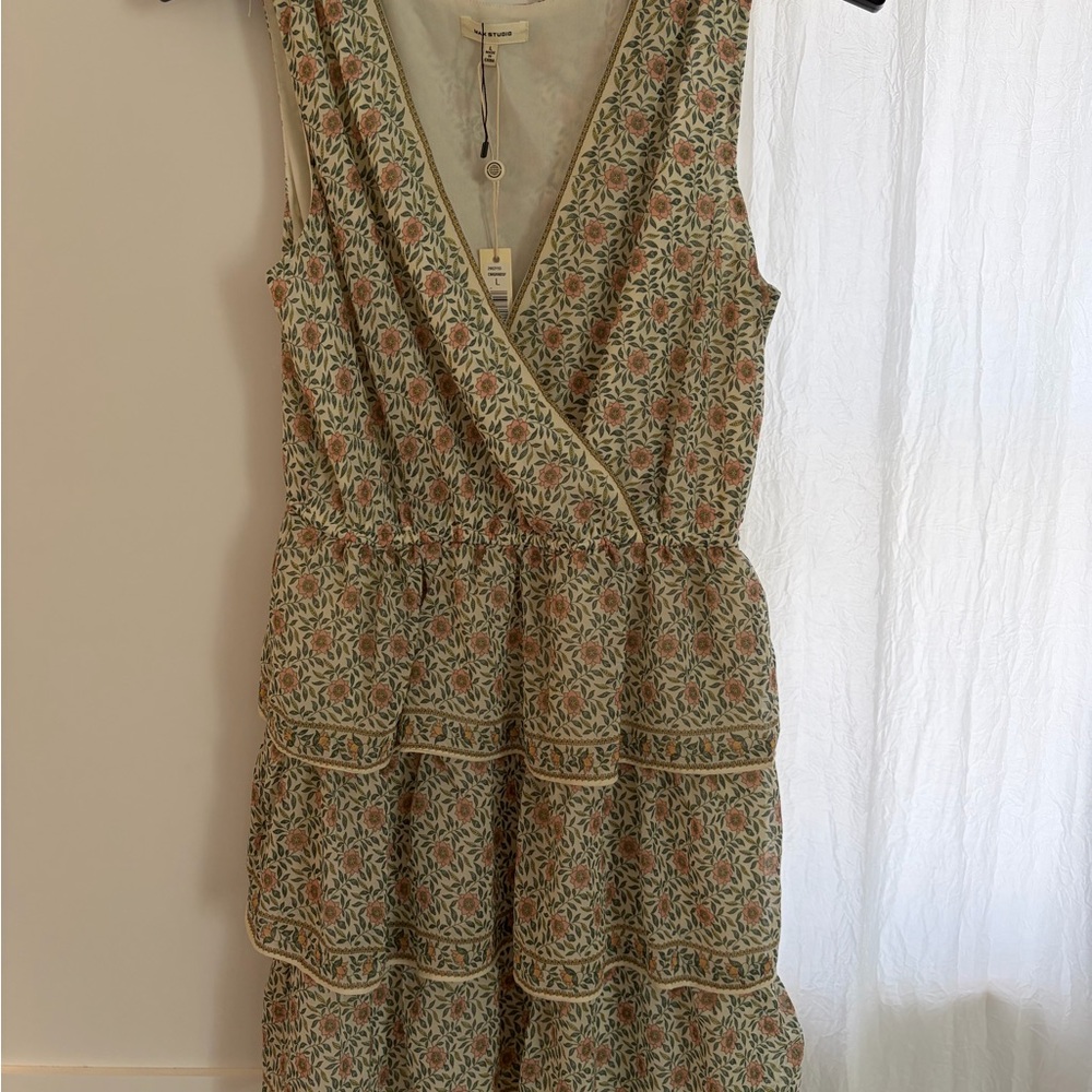 Max Studio NWT Sleeveless Floral Wrap dress size large